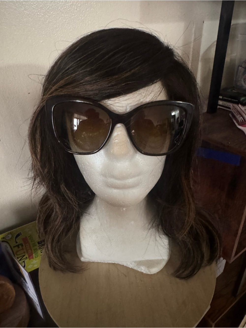 Dolce & Gabbana Brown Gradient Oversized Sunglasses with Gold DG Logo - Picture 7 of 8